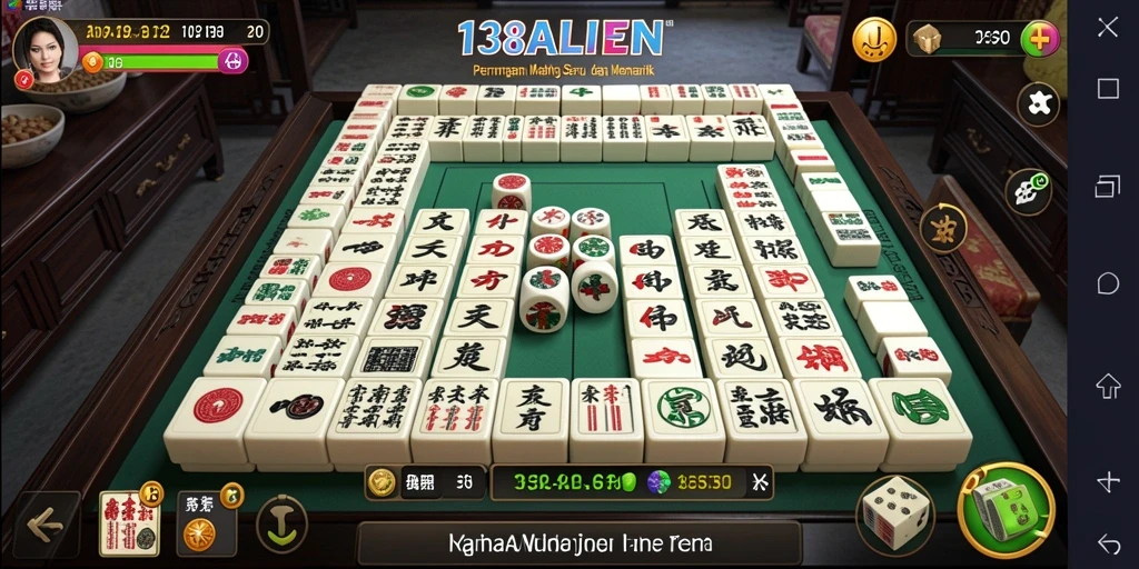 Tampilan menarik dari gameplay <strong>Mahjong</strong> di 138ALIEN.