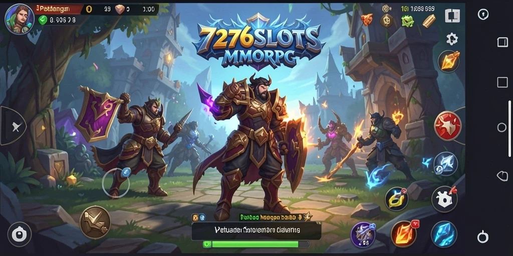 Screenshot utama 7276SLOTS menampilkan aksi seru dalam gameplay MMORPG.
