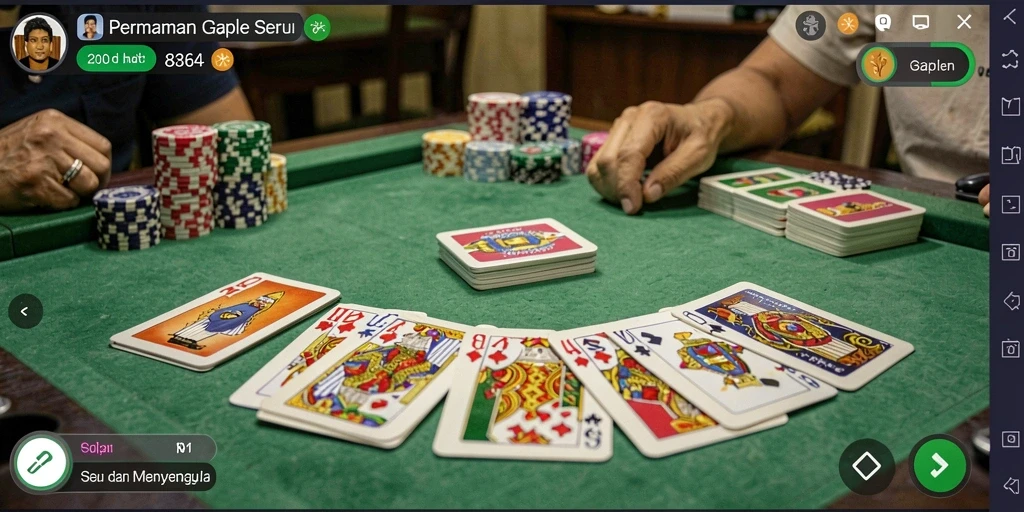 Tampilan gameplay Gaple yang seru dan interaktif.