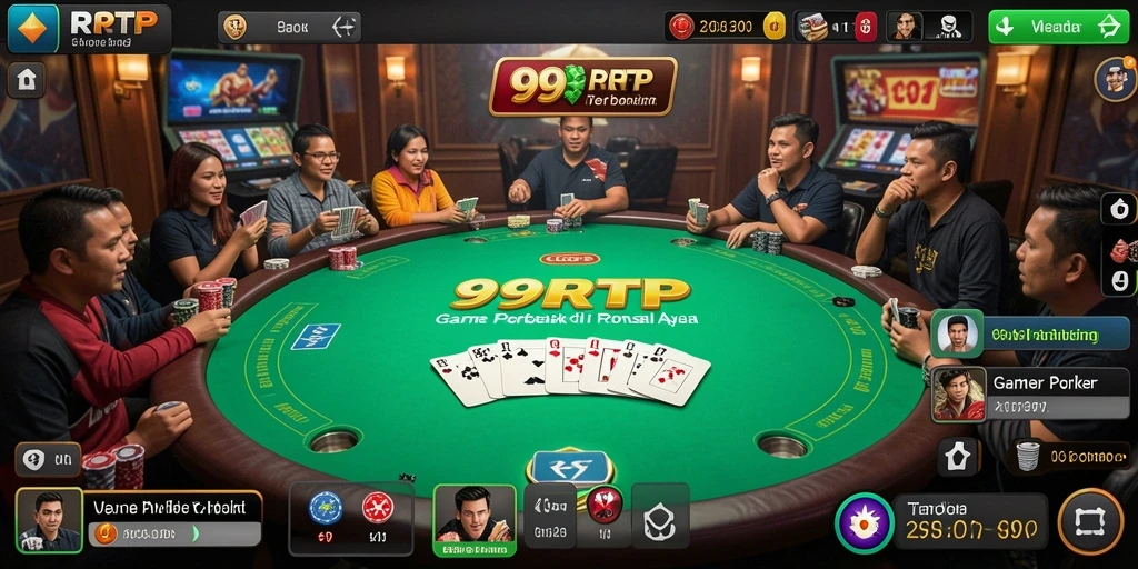 Screenshot utama 99RTP menampilkan aksi poker yang mendebarkan.