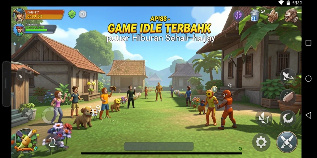 Tangkapan layar gameplay API88 dengan karakter yang sedang mengumpulkan sumber daya.