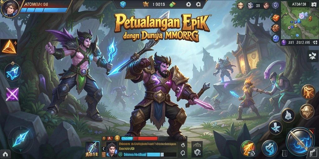Screenshot gameplay ATOM138 menampilkan aksi seru dalam petualangan MMORPG.