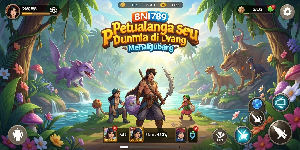 Screenshot gameplay BNI789 menunjukkan aksi petualangan yang mendebarkan.