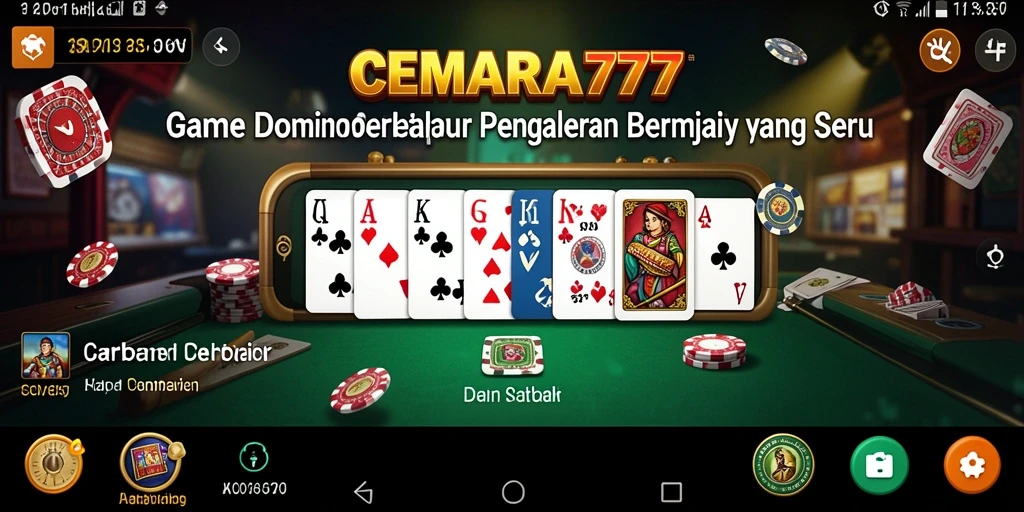Screenshot gameplay CEMARA777 menampilkan keseruan bermain Domino.