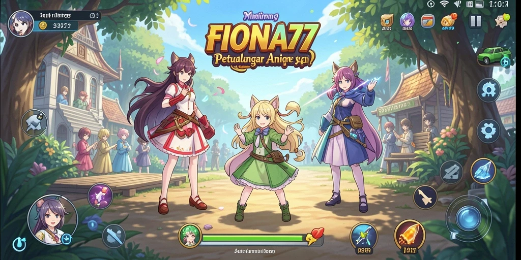 Tampilan gameplay FIONA77 yang memukau dan penuh warna.