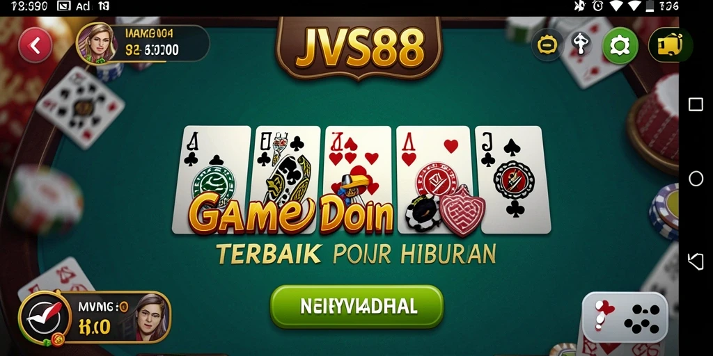 Gameplay JVS88 menampilkan serunya permainan Domino online.