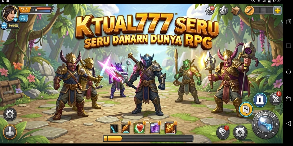 Tampilan gameplay menarik dari KM777 di dunia RPG.
