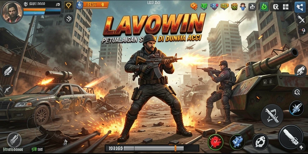 Screenshot LAVOWIN yang menampilkan aksi mendebarkan dalam gameplay.