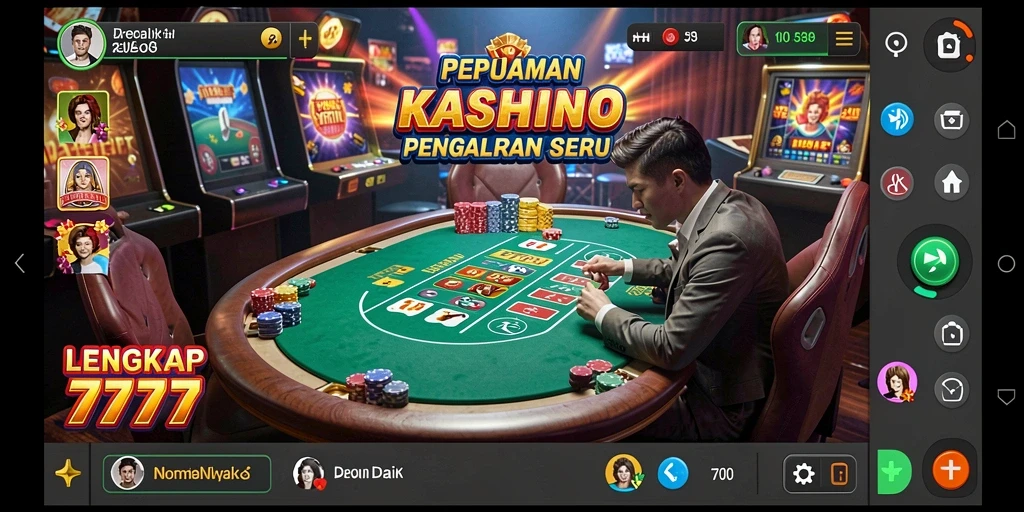 Screenshot gameplay LENGKAP777 menampilkan berbagai permainan Kasino yang menarik.