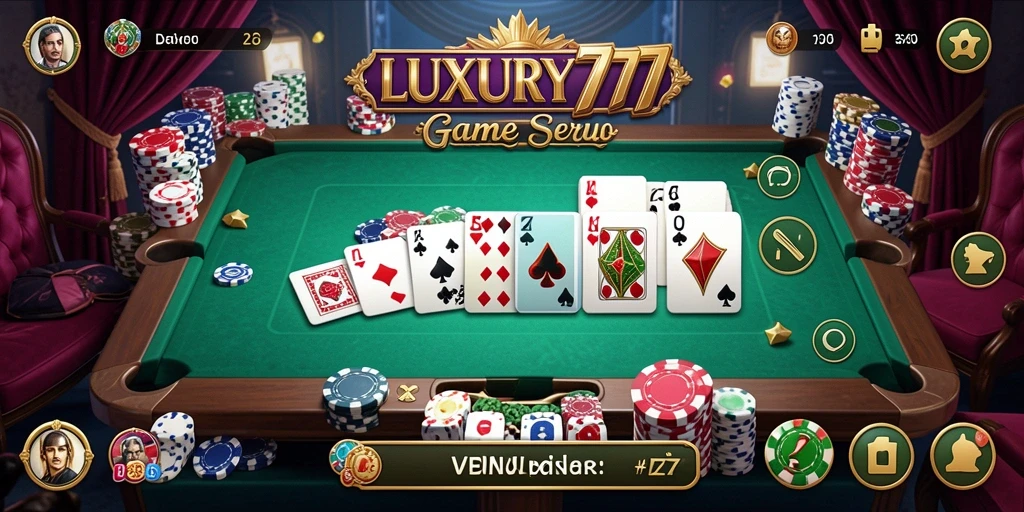 Tampilan gameplay seru dalam aplikasi LUXURY777 yang memikat.