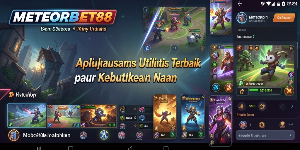 Tampilan utama METEORBET88 dengan berbagai fitur Utility yang menarik.