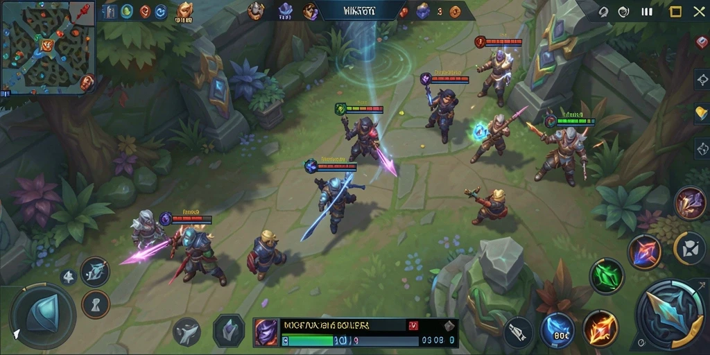 Tampilan gameplay seru dari MIKATOTO di arena pertempuran MOBA.