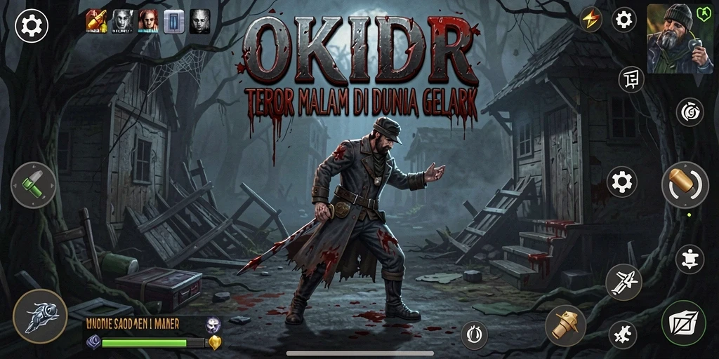 Tampilan screenshot gameplay OKIDR dengan suasana mencekam.