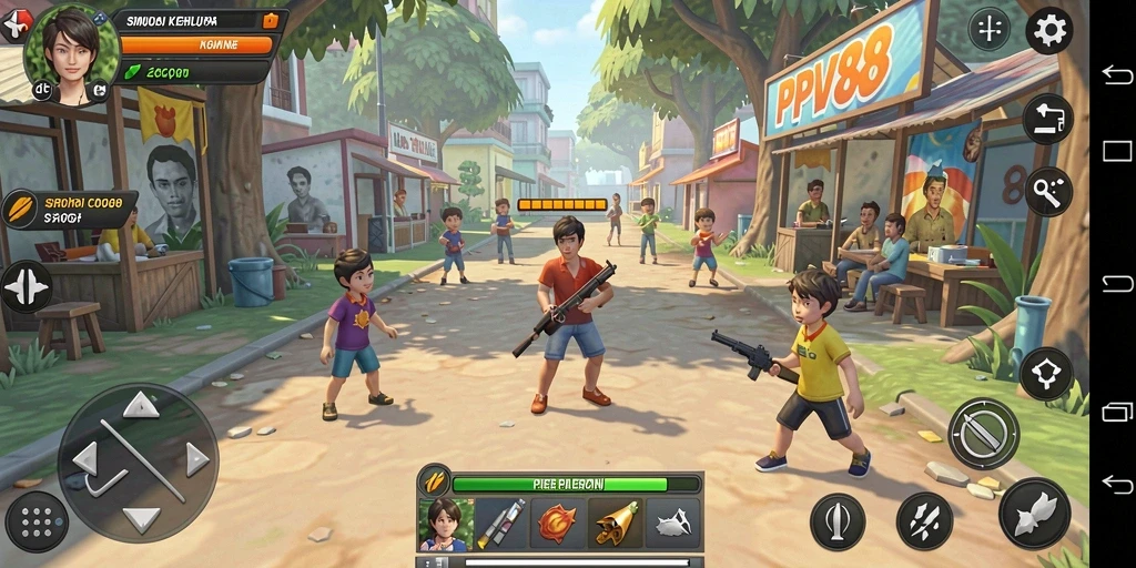 Tampilan gameplay simulasi kehidupan yang menarik dan interaktif.