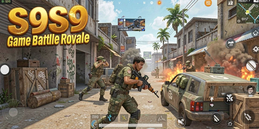 Tangkapan layar gameplay S9S9 dengan aksi pertempuran intens.