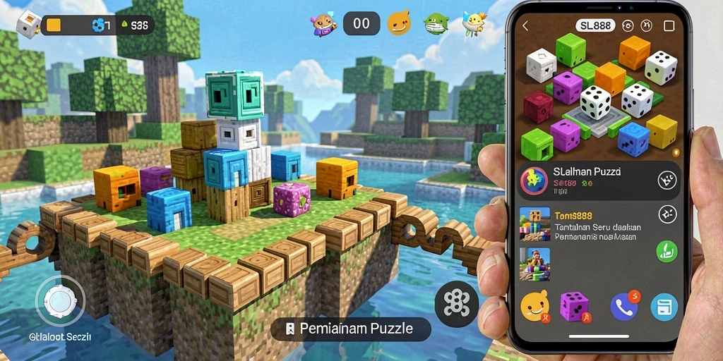 Tangkapan layar SL888 menampilkan gameplay Puzzle yang menantang.