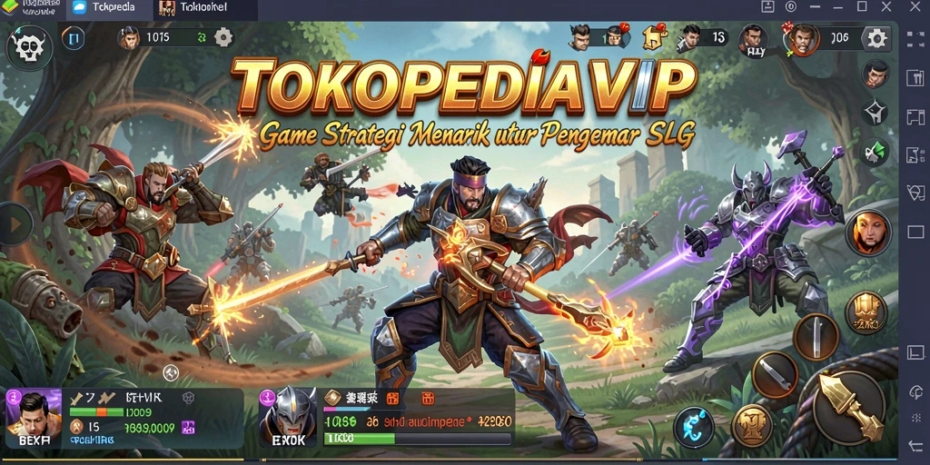 Tampilan gameplay menarik dan dinamis di TOKOPEDIAVIP.